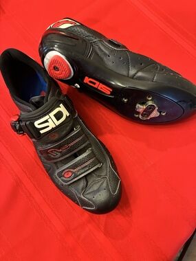 Sidi Dominator Road Bike Shoes - Black Leather - Size 40 EU